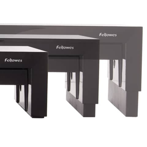 Supporto FELLOWES Monitor Designer Suites plastica nero altezza regolabile 11/13/15cm - 8038101